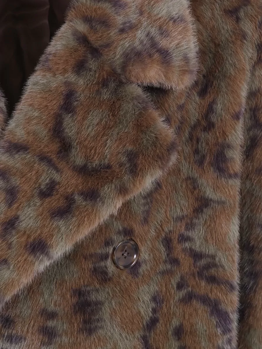 Drôle De Monsieur Faux Fur Double-Breasted Coat