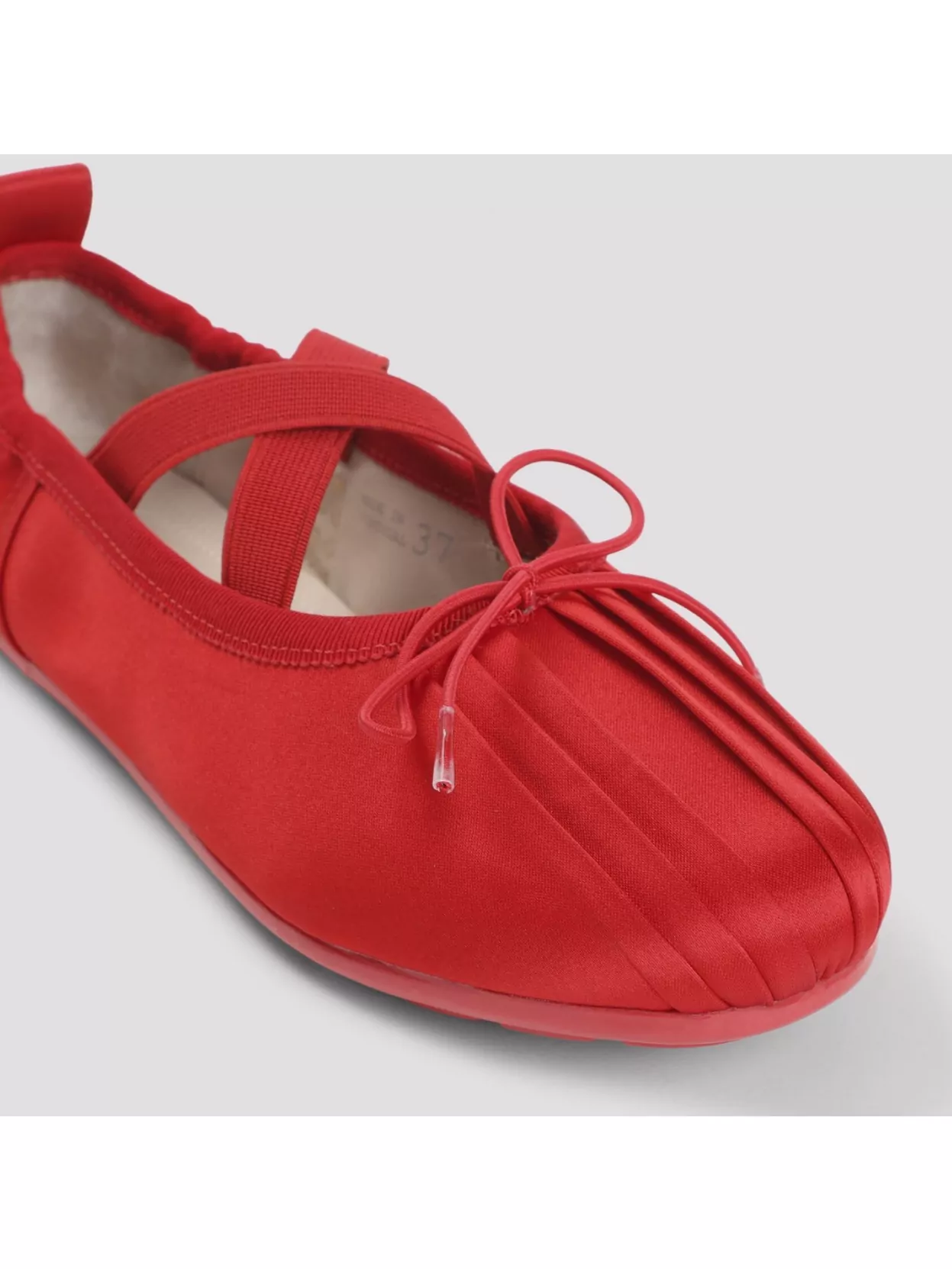 Simone Rocha Ballerina Shoes With Textured Sole And Bow In Red