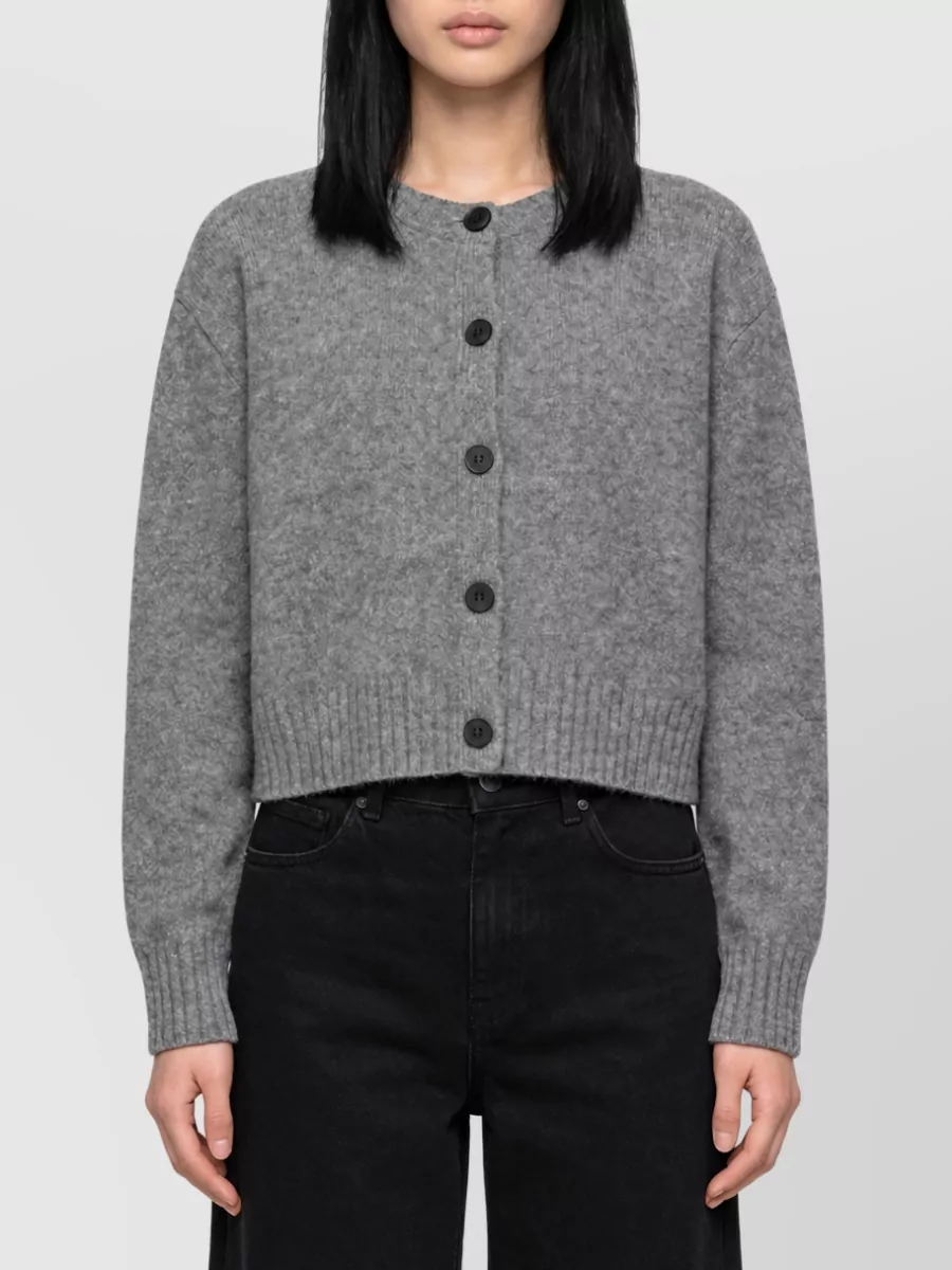 Loulou Studio ribbed crew neck cardigan