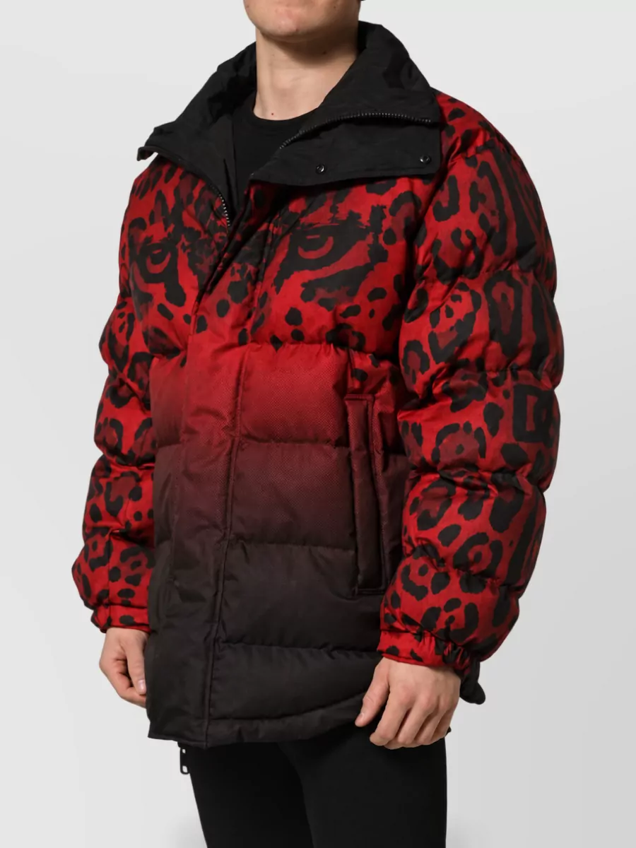 Dolce&Gabbana reversible animal print puffer coat