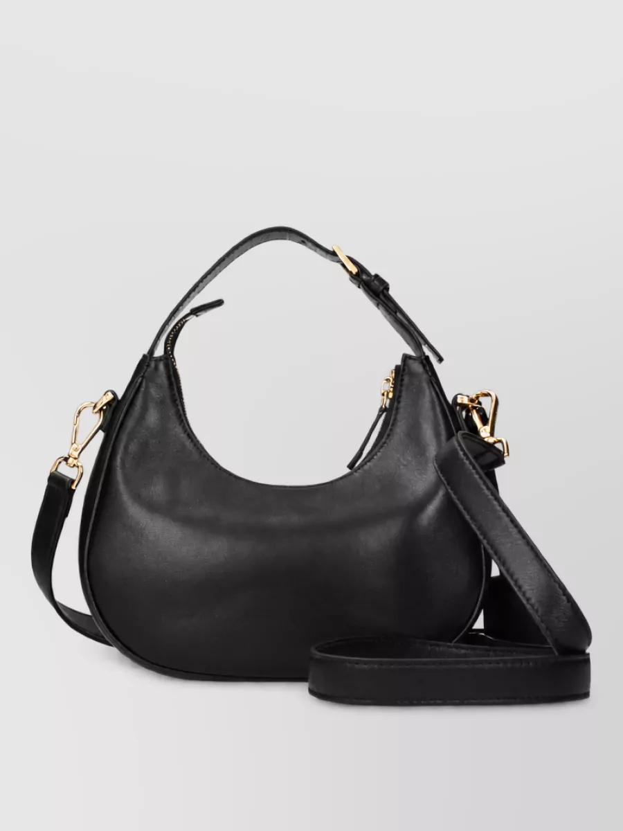 Versace Half Moon Leather Shoulder Bag