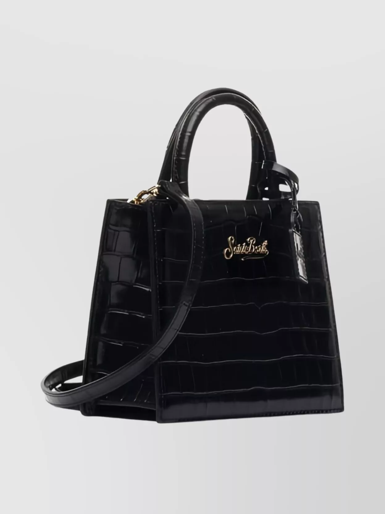 Mc2 Saint Barth Crocodile Texture Shoulder Bag Top Handle