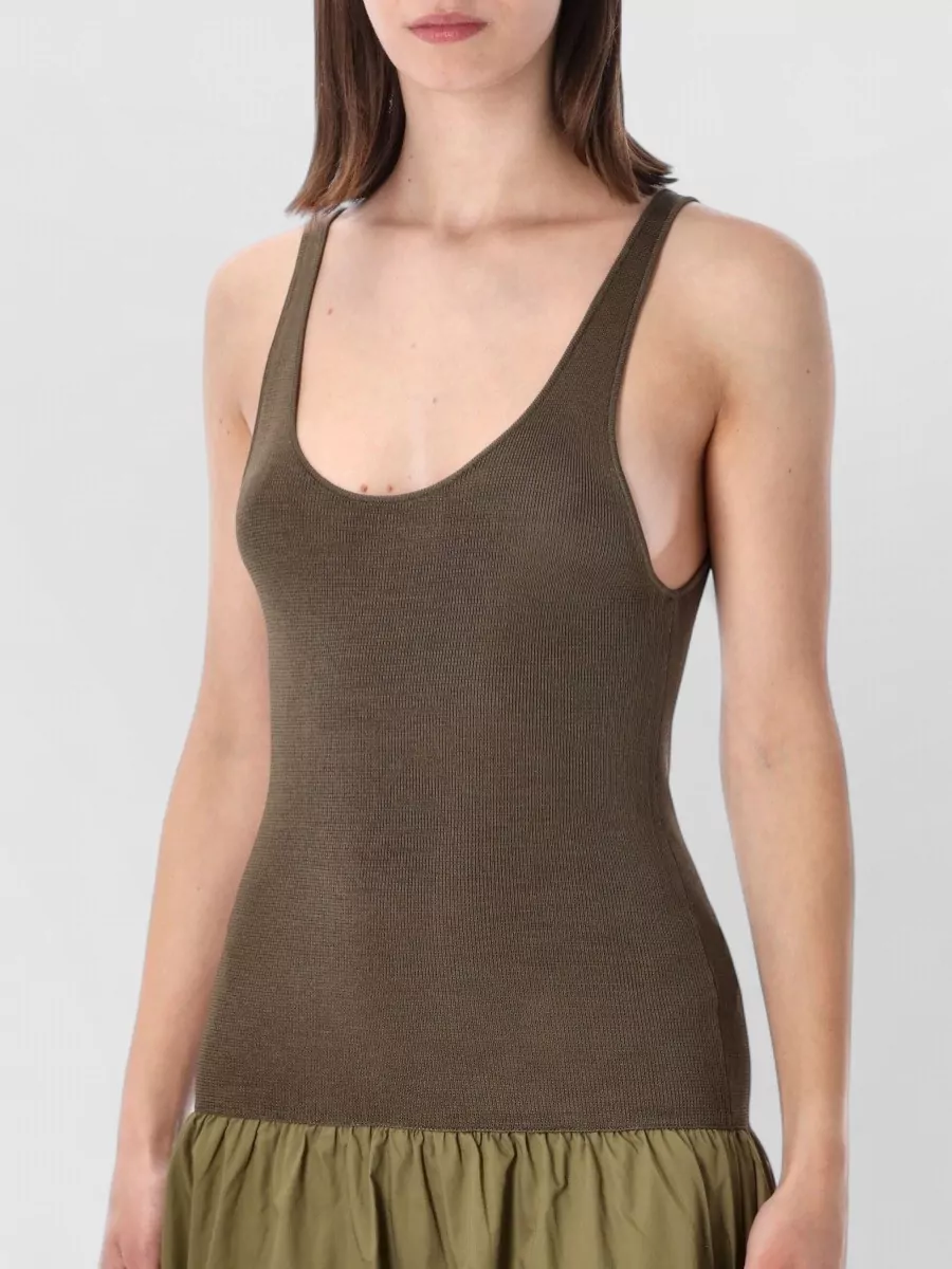 The Frankie Shop Sleeveless Scoop-Neck Drop-Waist Maxi Dress