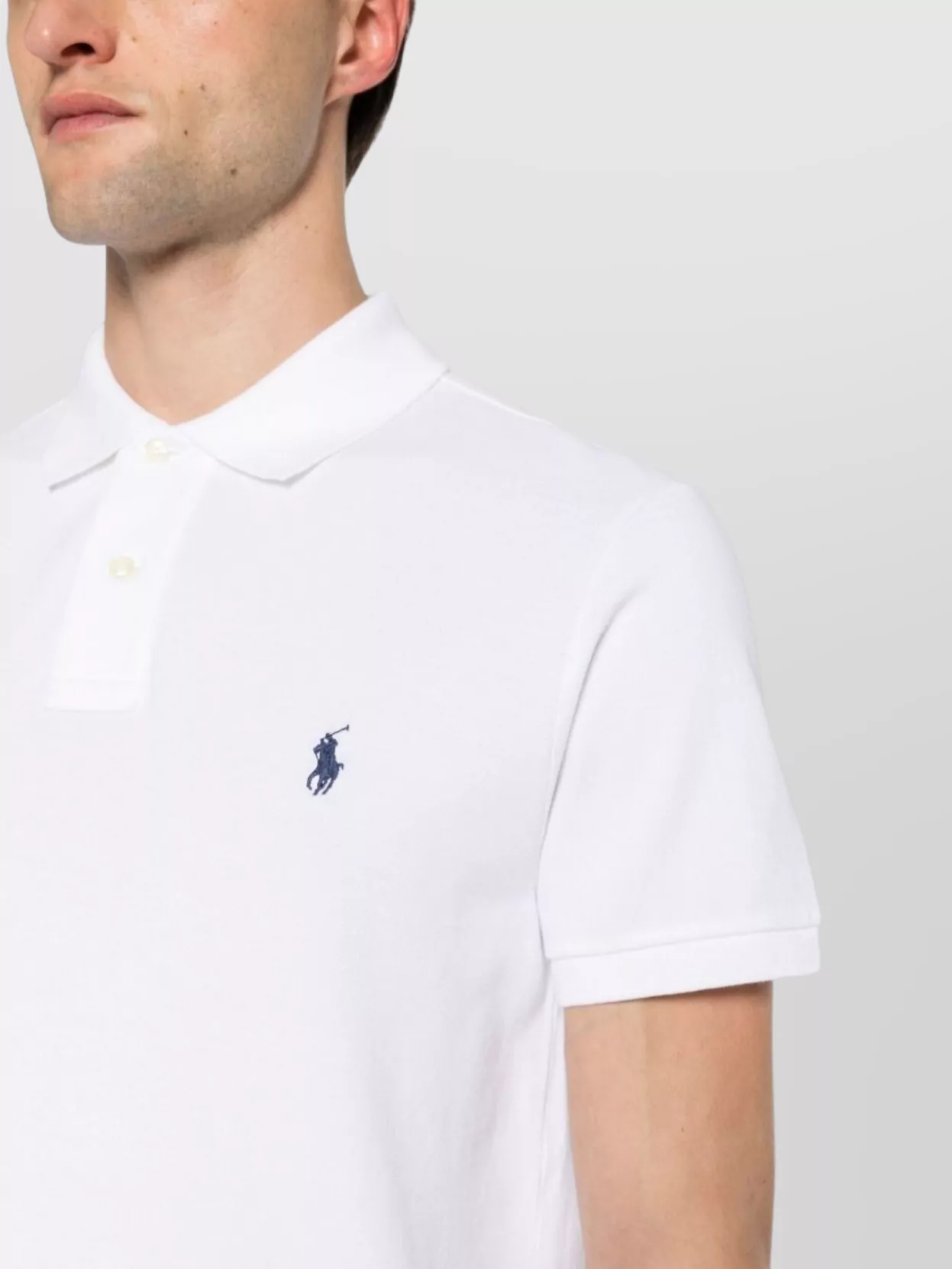 Ralph Lauren Piqué Cotton Polo Collar T-Shirt