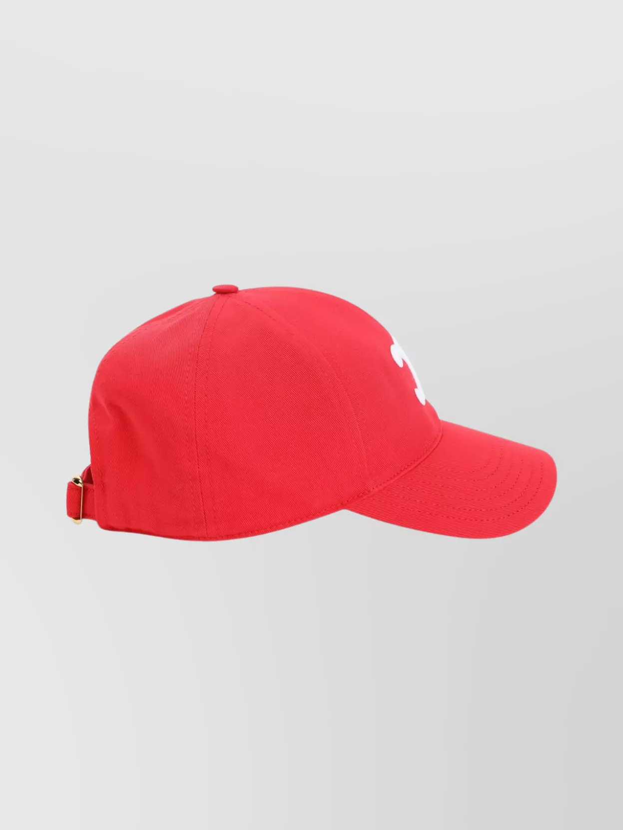 Celine Triomphe Baseball Cap Curved Brim In Red