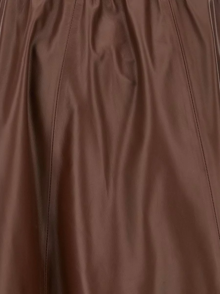 Alberta Ferretti Leather A-Line Skirt