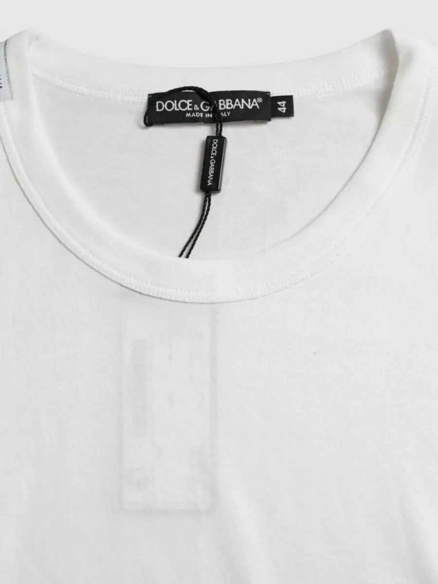 Dolce&Gabbana Cotton Logo Crew Neck Short Sleeve T-Shirt