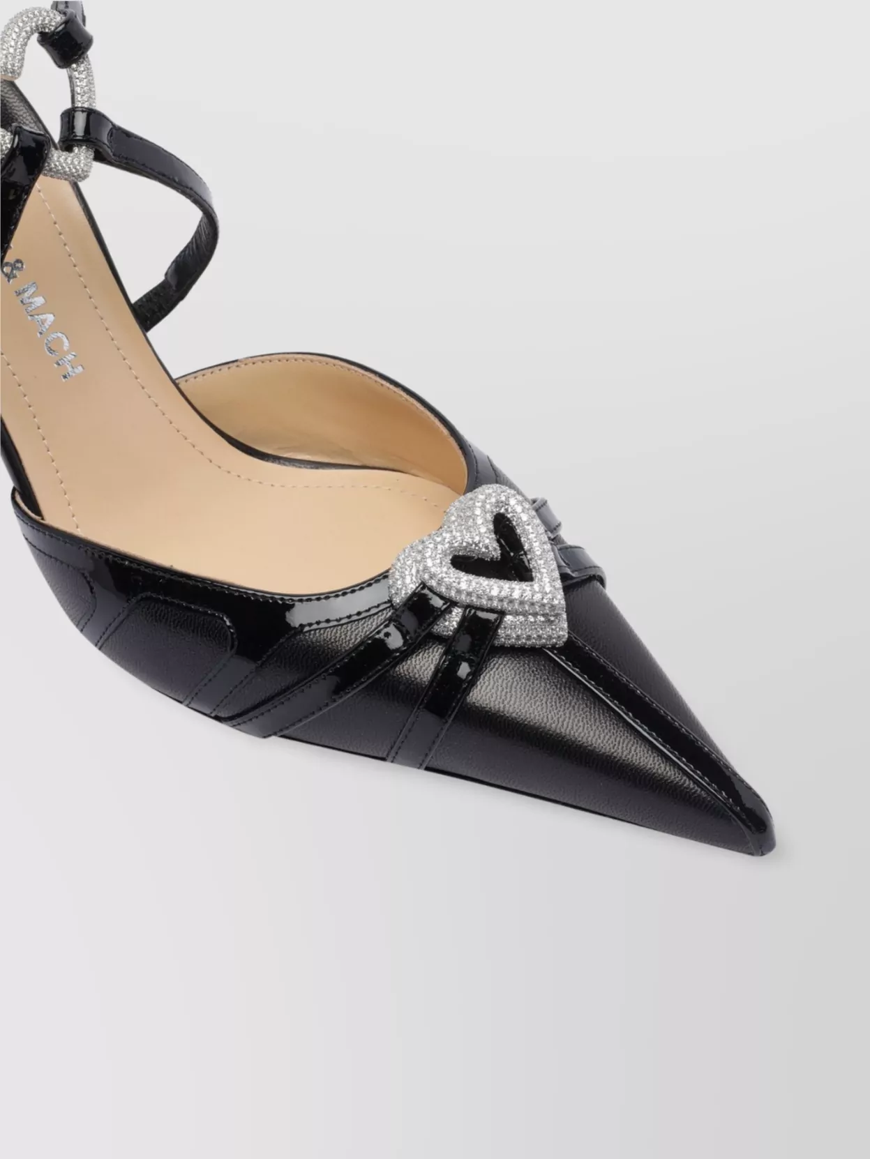 Mach & Mach Heart Detail Stiletto Pumps