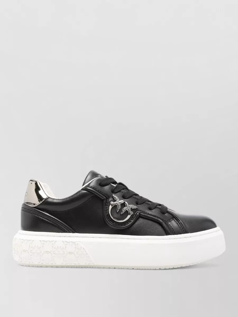 Pinko Leather Low-Top Sneakers