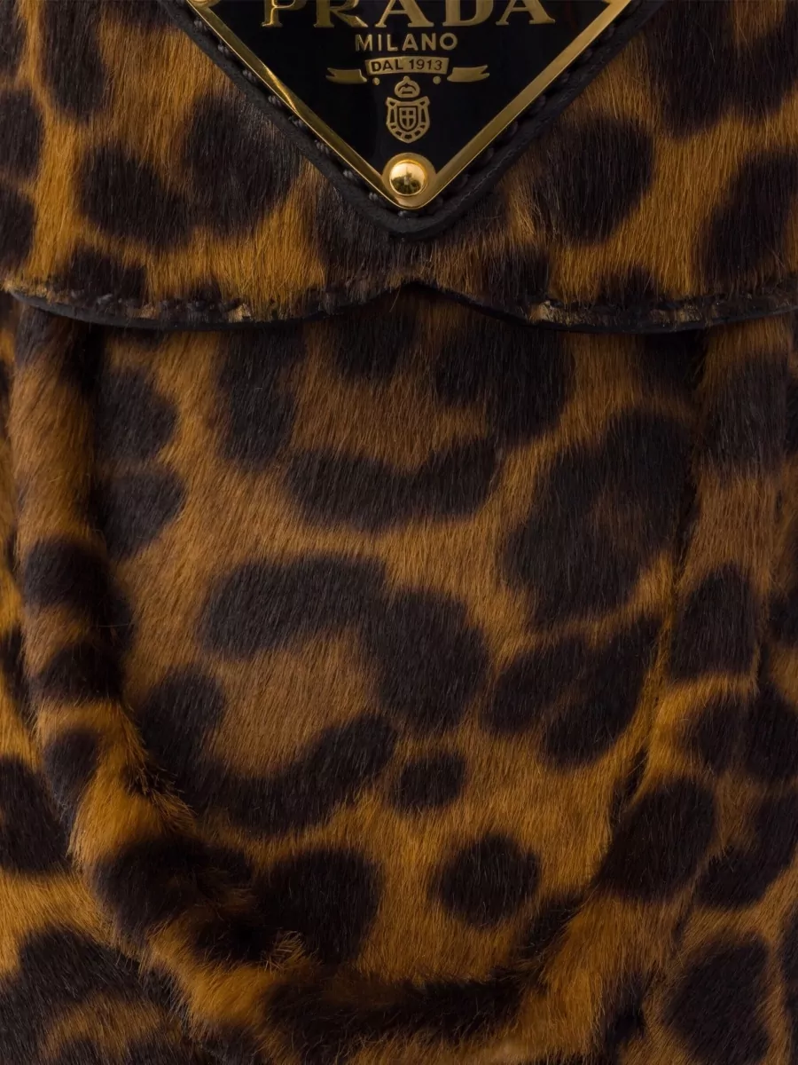 Prada Calf Hair Leopard Print 50Mm Loafers