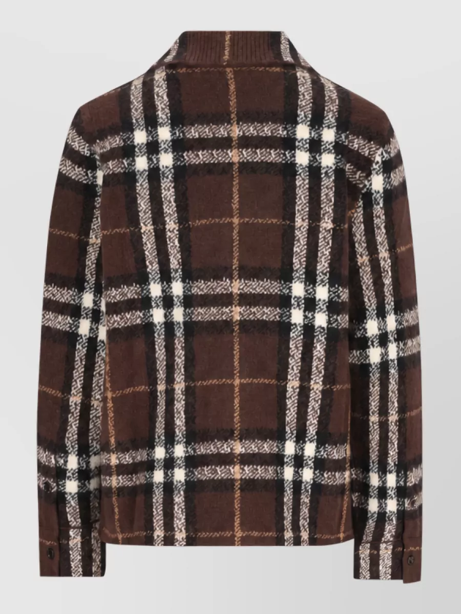 Burberry Cashmere Check Overshirt Jacket