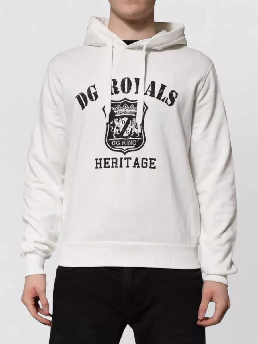 Dolce&Gabbana cotton printed hooded sweatshirt