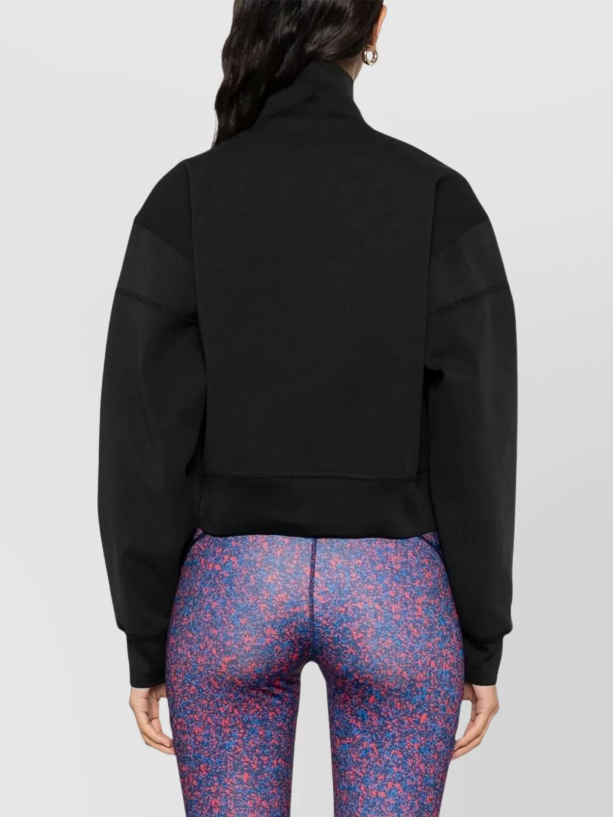 Shop Adidas By Stella Mccartney High Neck Knitwear Sweatshirt With Side Pockets