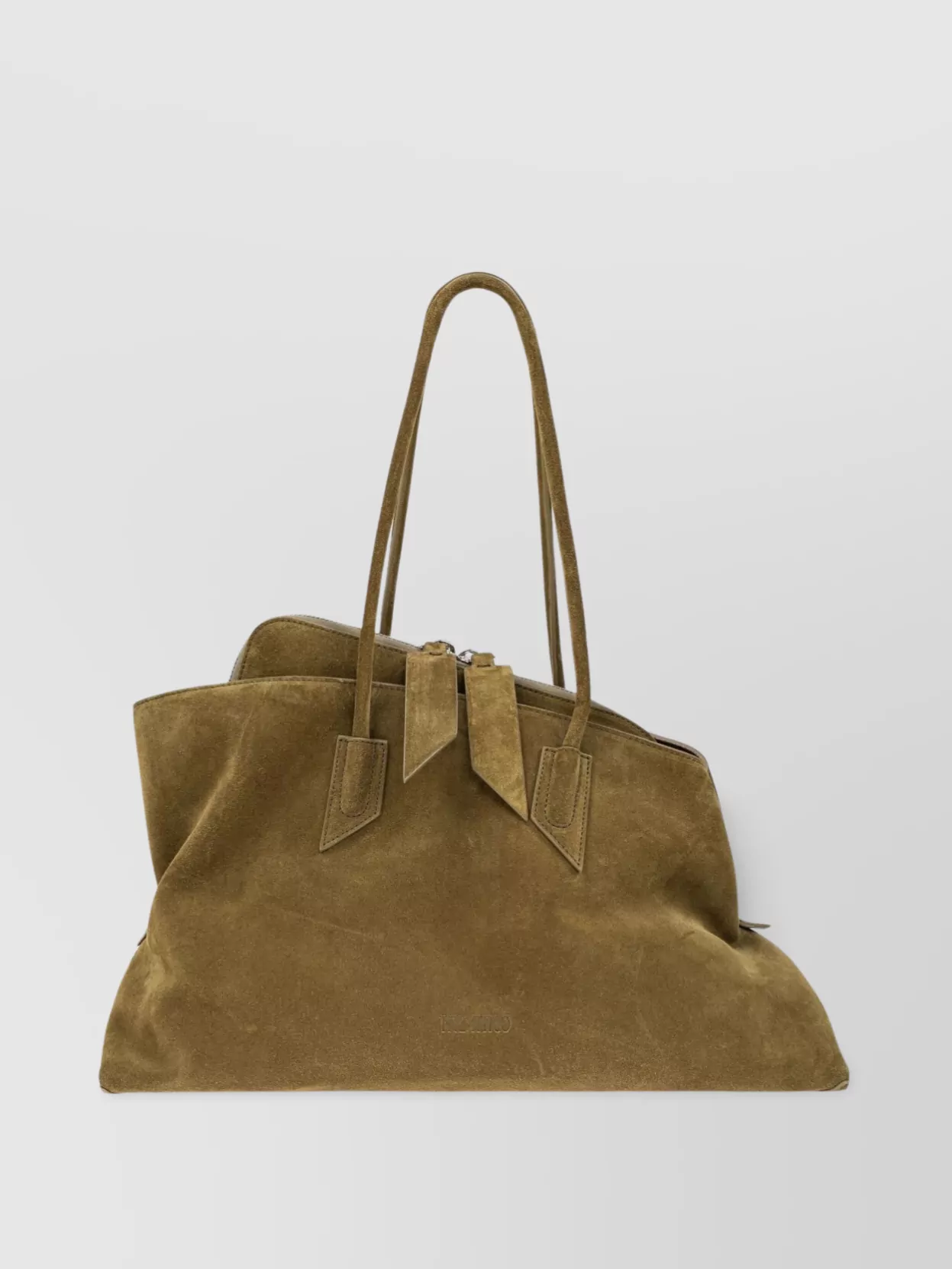 The Attico Medium Leather Shoulder Bag With Double Handles