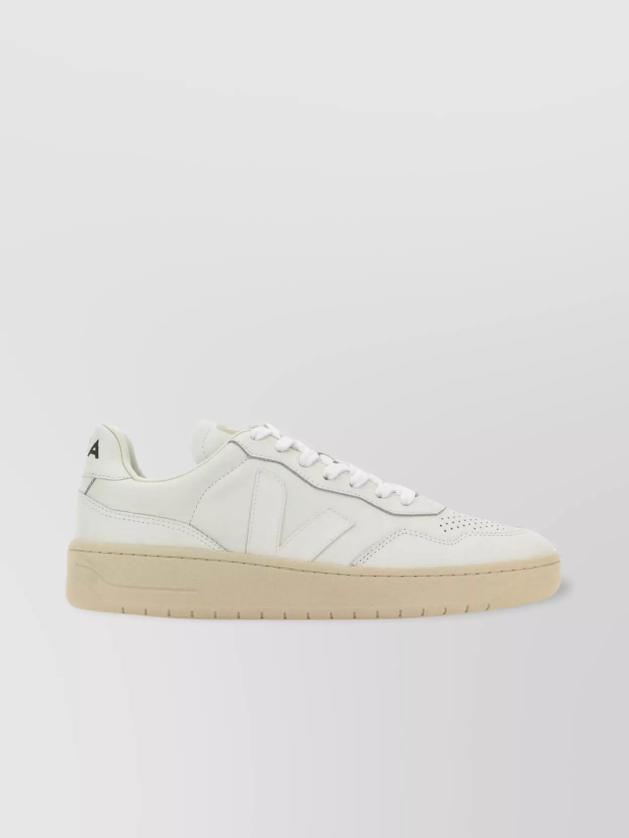 Shop Veja Leather Low-top Sneakers With Perforated Toe Box