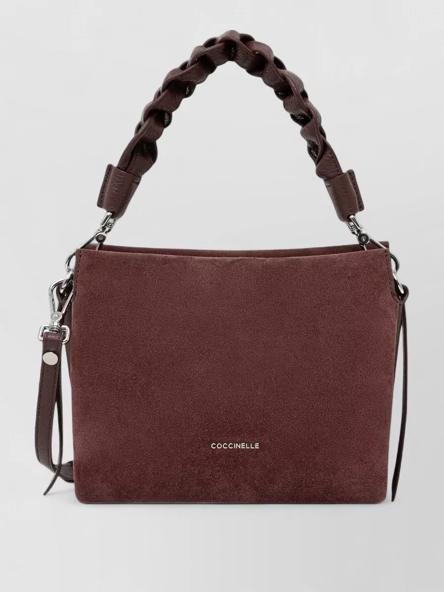 Coccinelle leather suede clutch bag