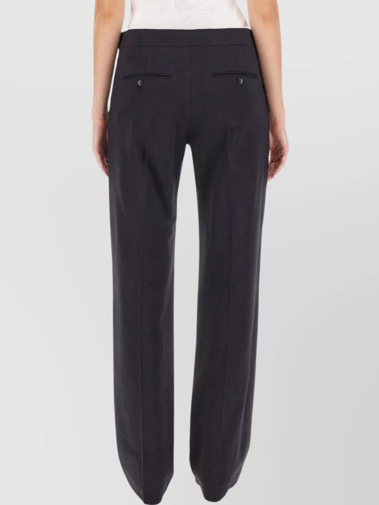 Shop Isabel Marant Straight Leg Trousers With Pockets And Crease