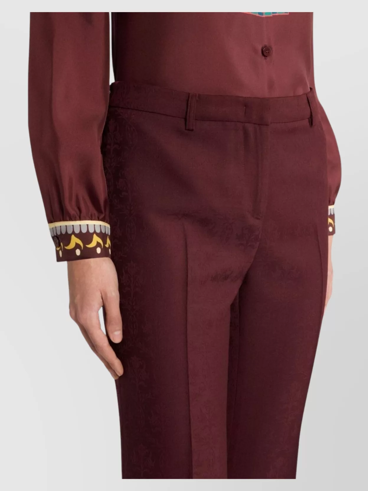 Etro Flared Leg Trousers With Pockets And Loops