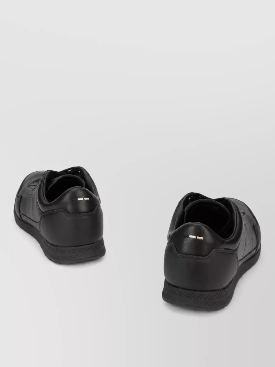 Boss Calfskin Lace-Up Sneakers