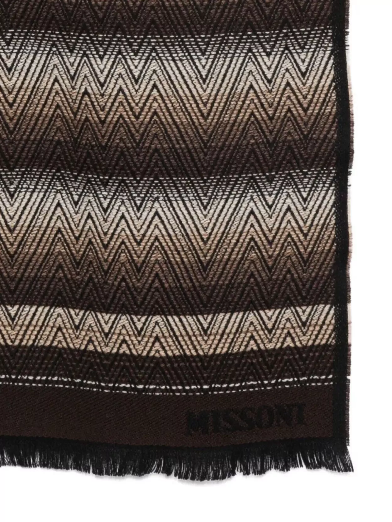 Missoni Chevron Pattern Fringed Edge Scarf