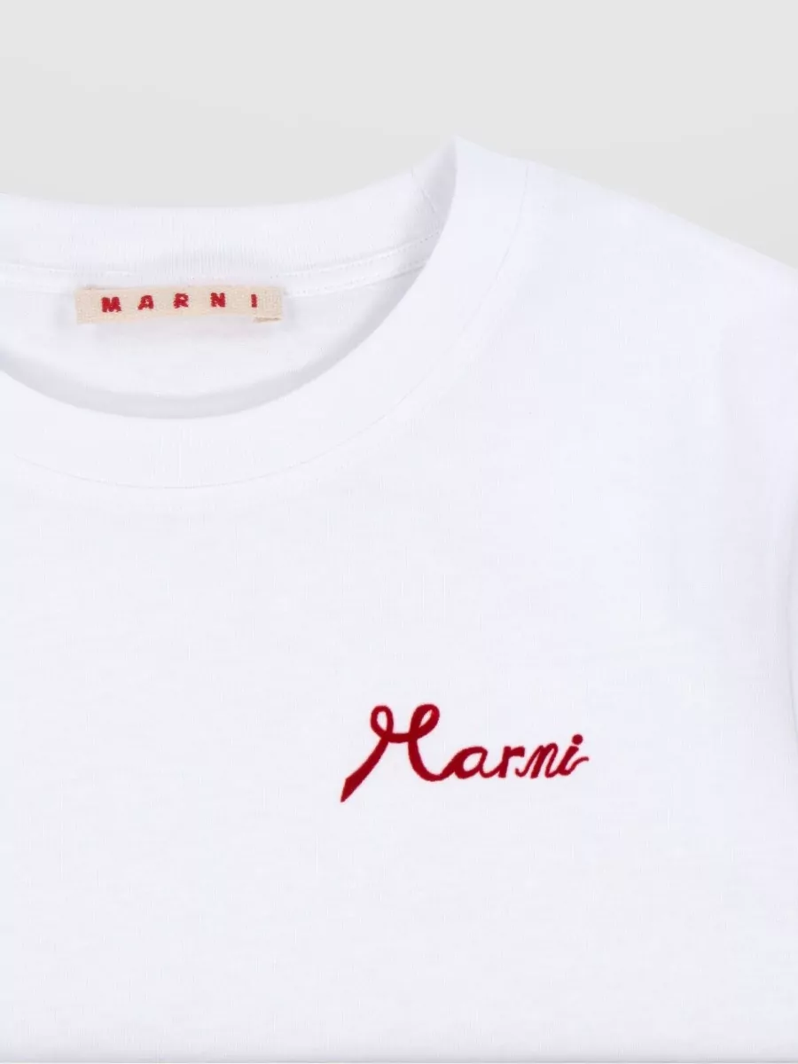 Marni Crew Neck Short Sleeve Top With Simple Design