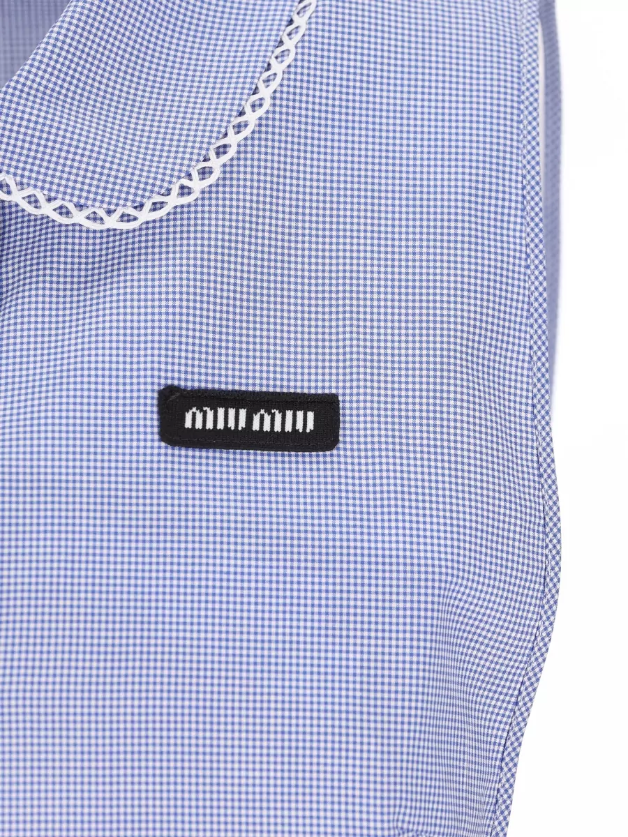 Miu Miu Cotton Gathered Shirt Dress