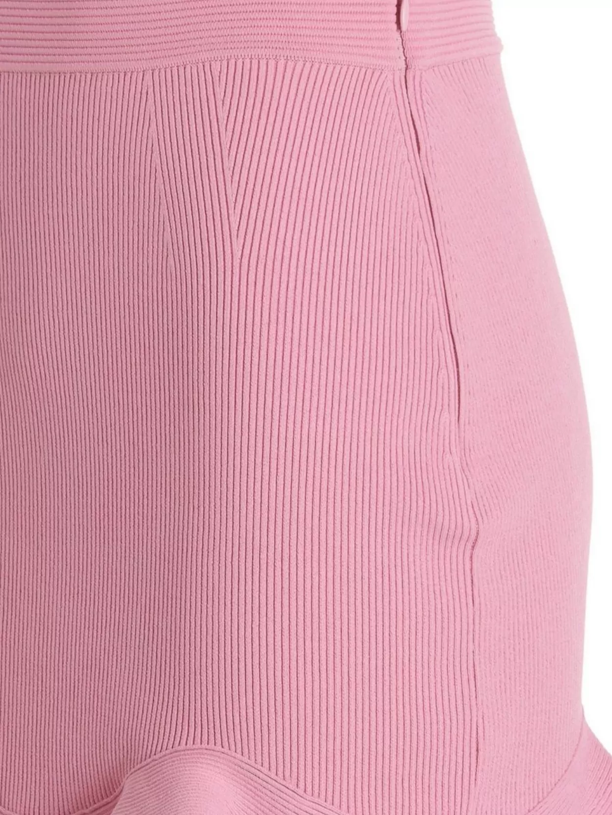 Mc Queen Flared High-waisted Ruffled Skirt In Pink