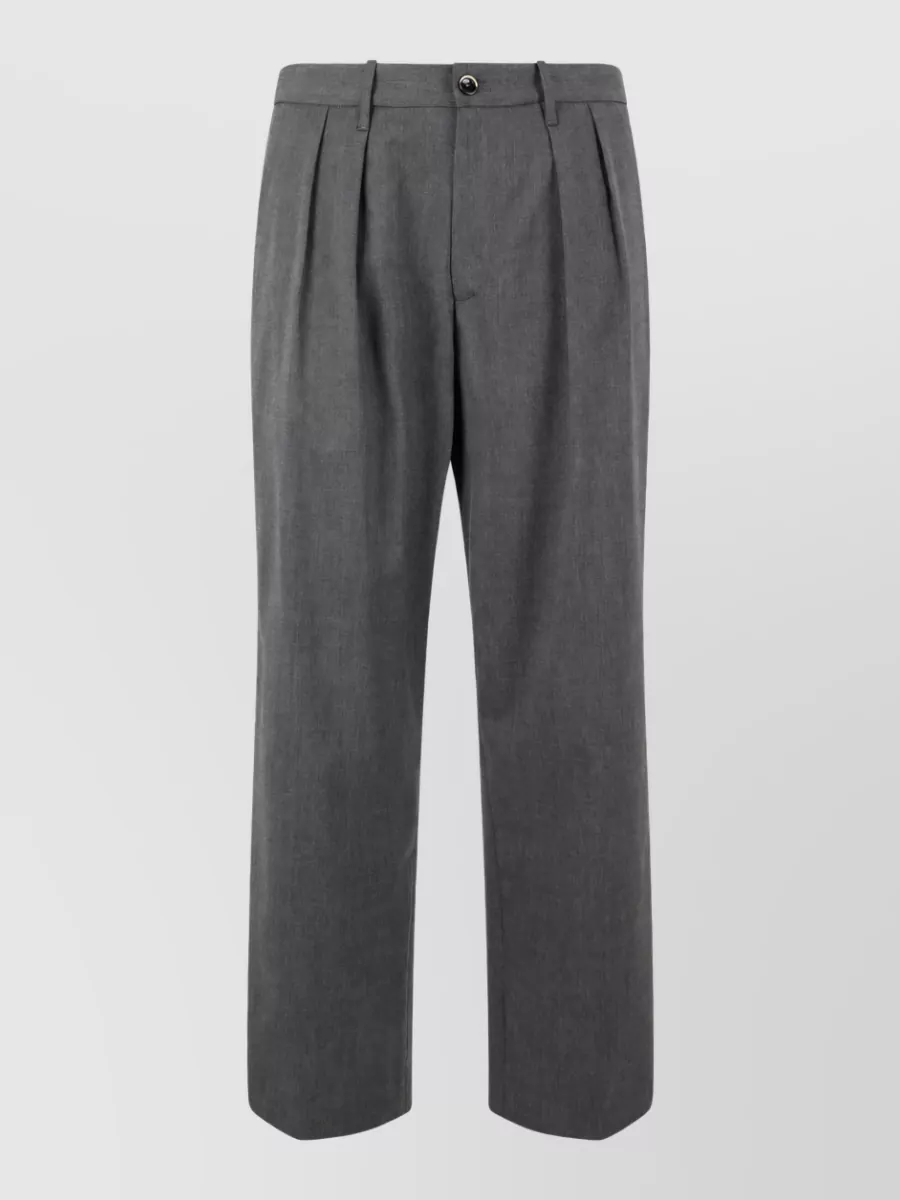 Nine In The Morning virgin wool high-rise pleated wide-leg trousers