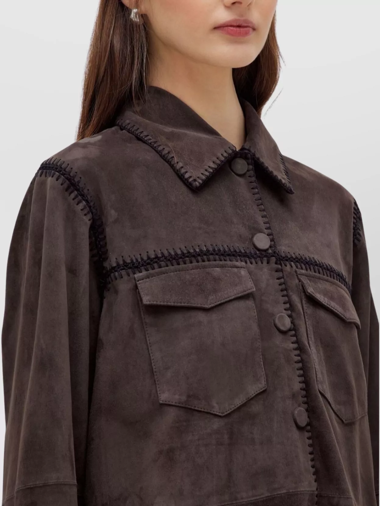 Blugirl Long Sleeve Shirt With Pointed Collar And Pockets