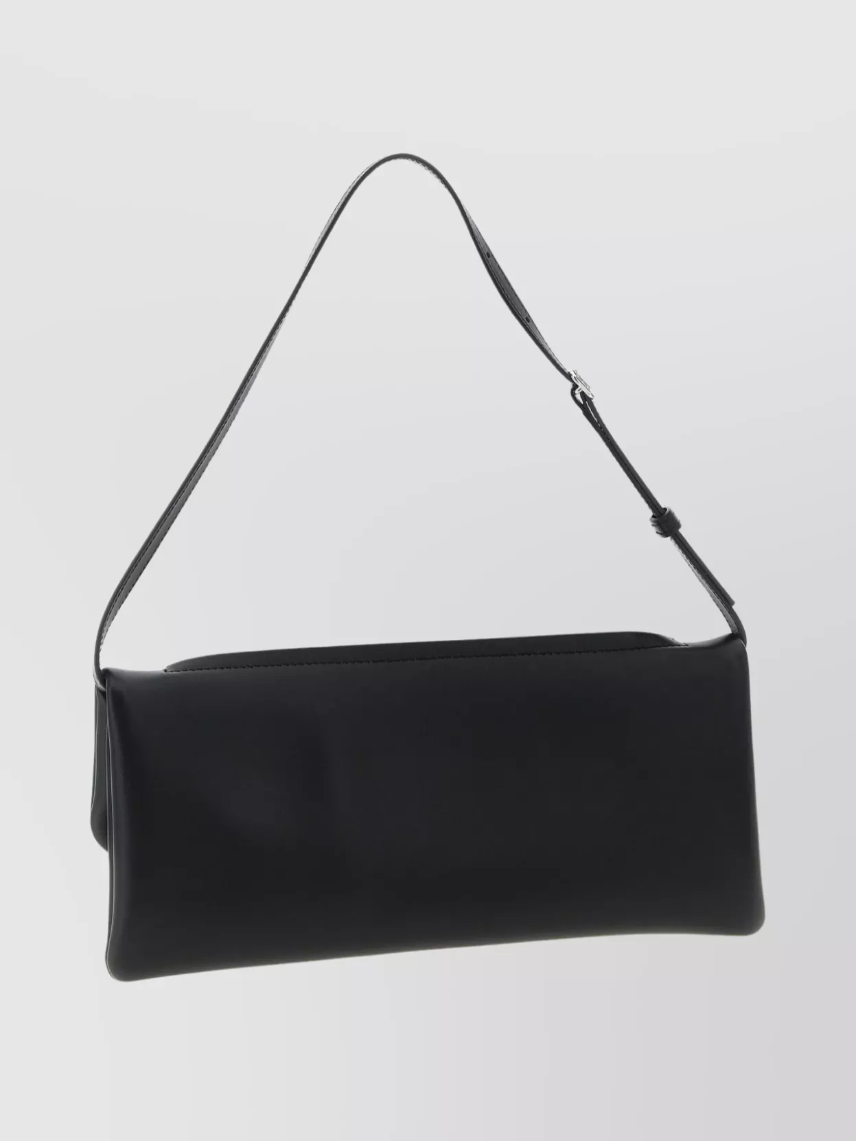Courrèges Rectangular Shoulder Bag Adjustable Strap In Black