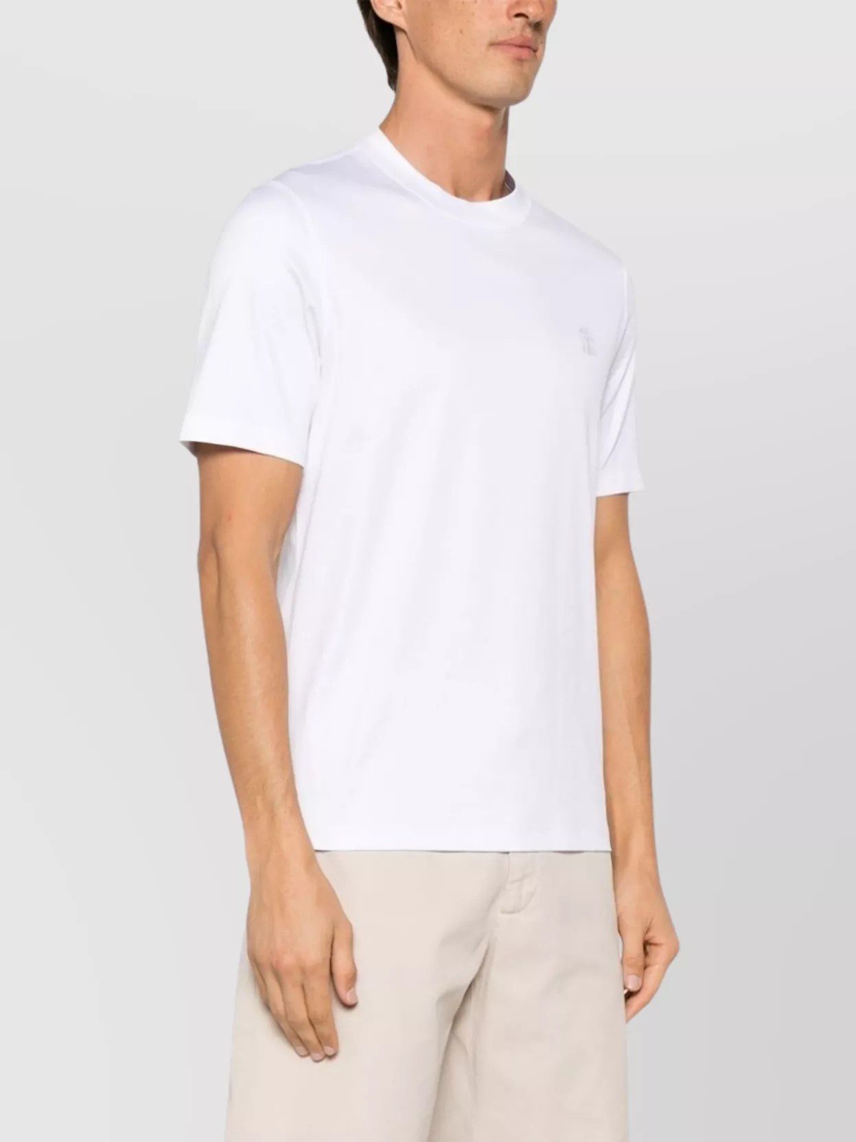 Brunello Cucinelli Cotton T-Shirt With Logo And Crew Neck