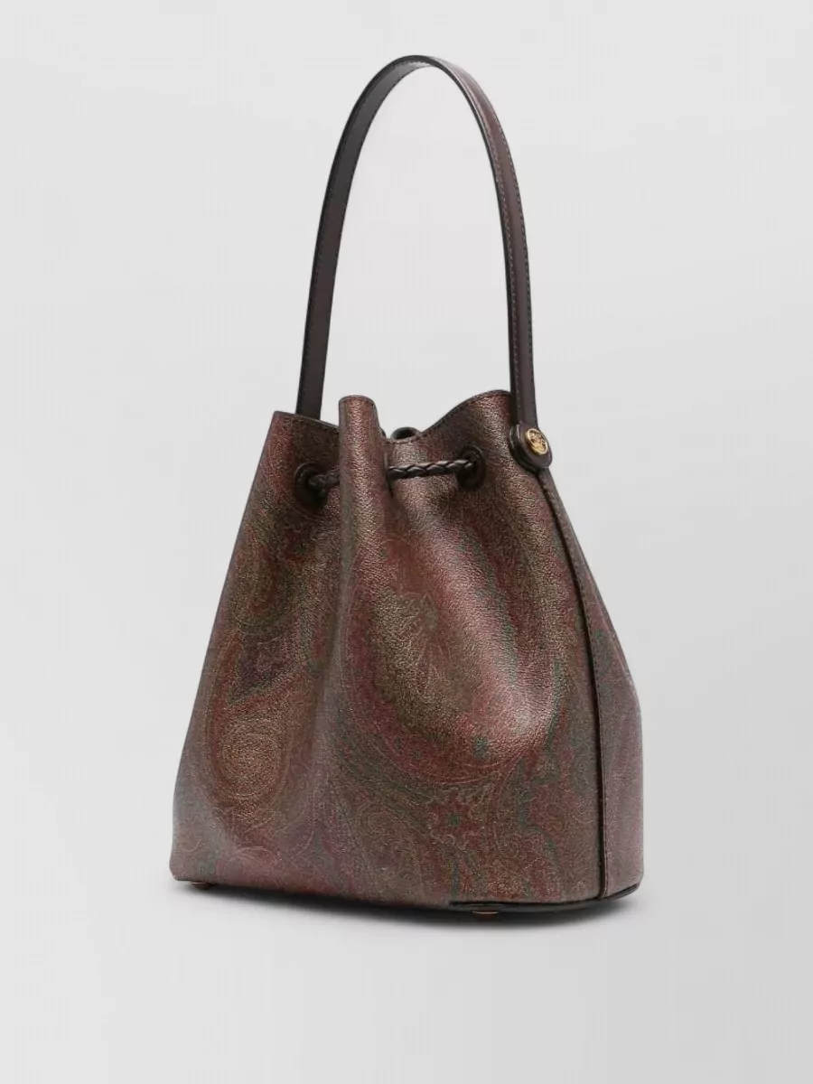 Etro Saturno Medium Leather Bucket Bag
