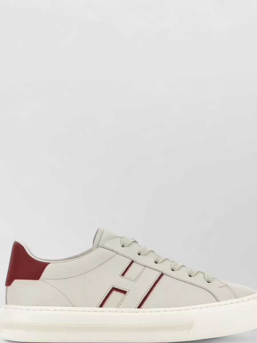 Hogan Sneakers Contrasting Heel Tab Flat Sole