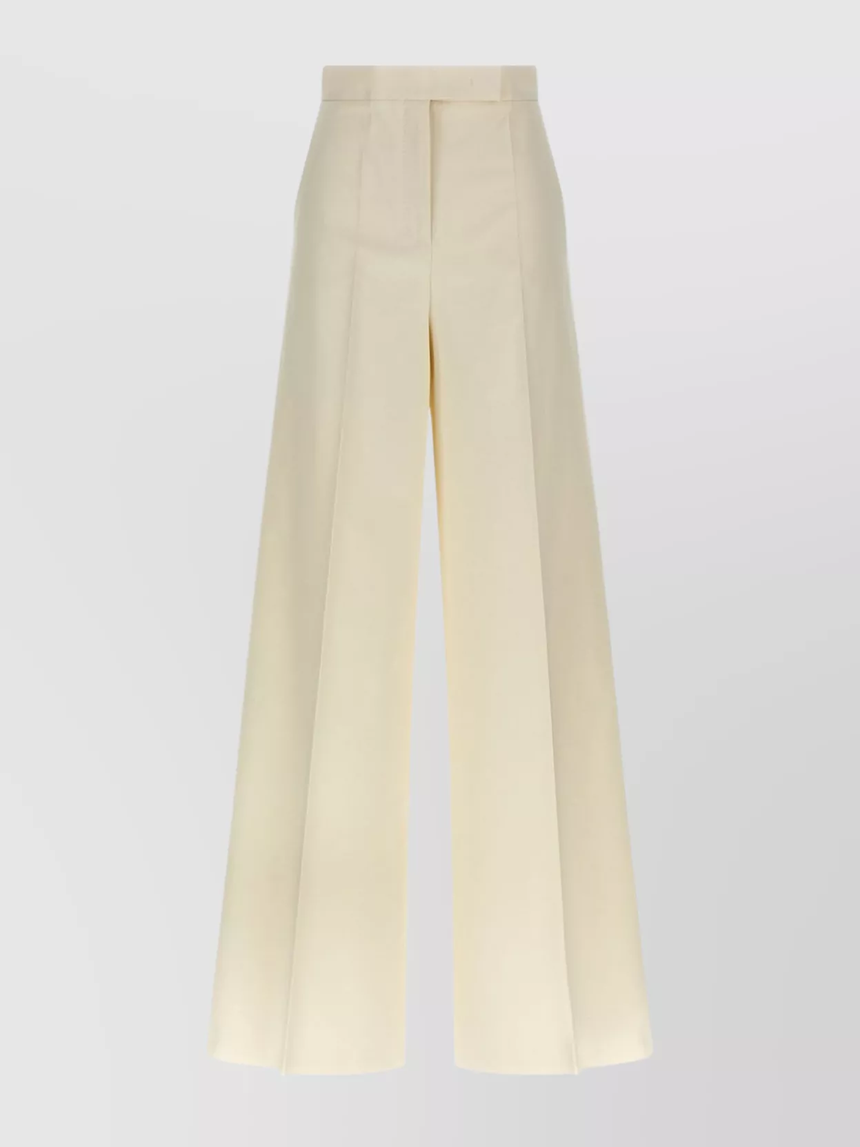 Max Mara Wide Leg High Waist Trousers With Pleated Front In Multi
