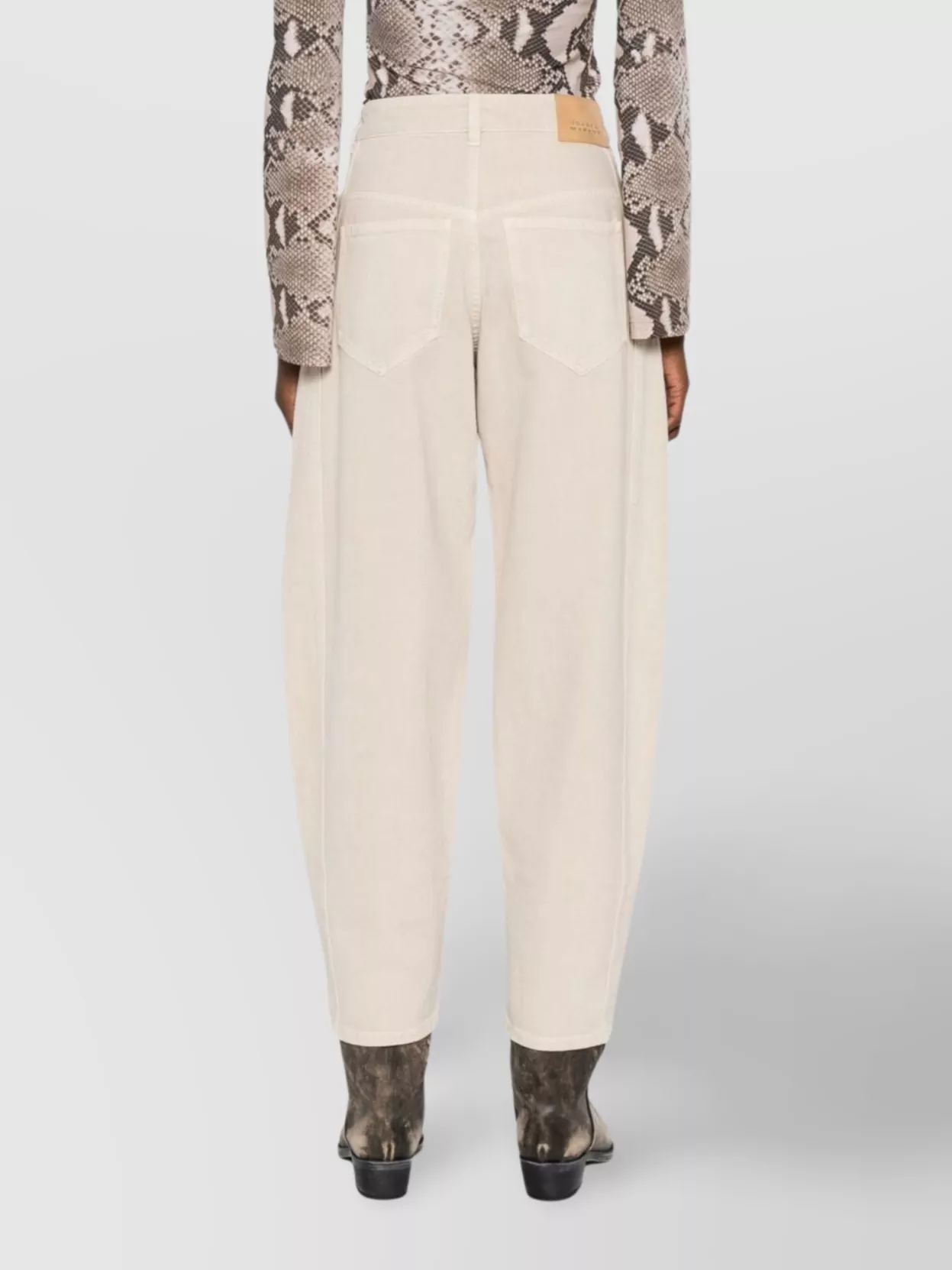 Isabel Marant Oriane Straight Leg Hemp Trousers With Five-pocket Styling In Neutral