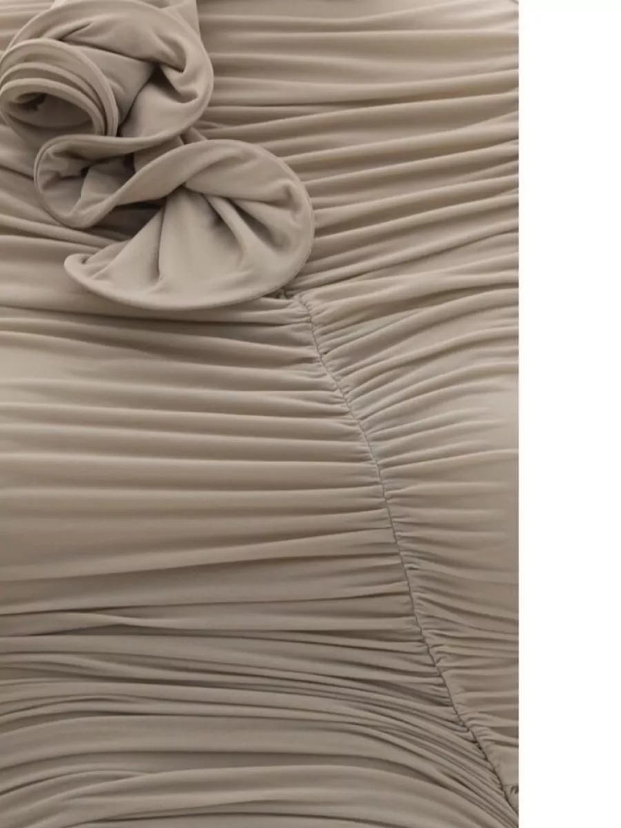 Magda Butrym Draped gathered high-neck mini dress