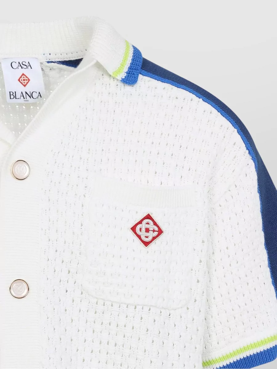 Casablanca Crochet Short-Sleeve Shirt