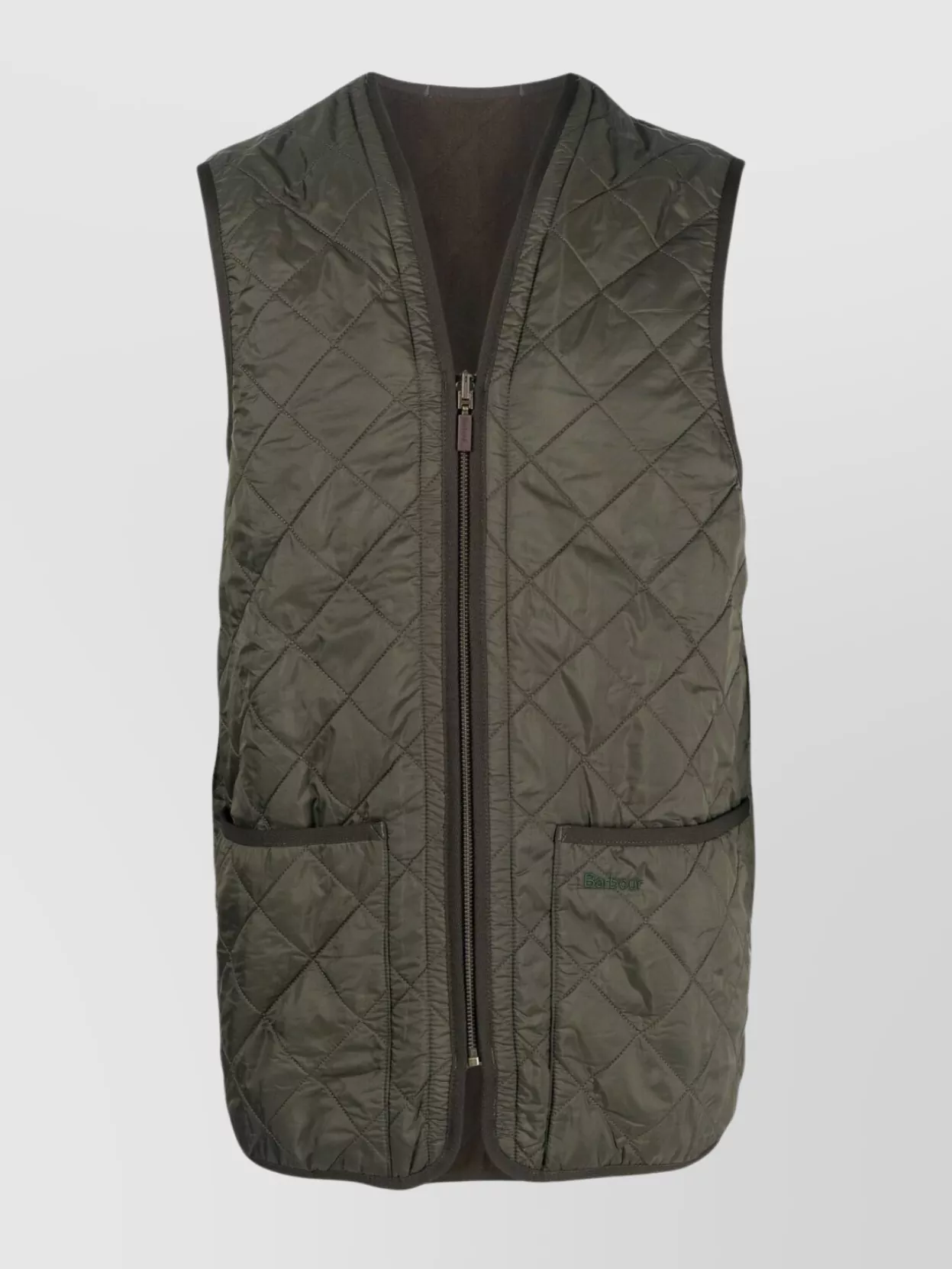 Barbour Quilted Sleeveless V Neck Front Pockets