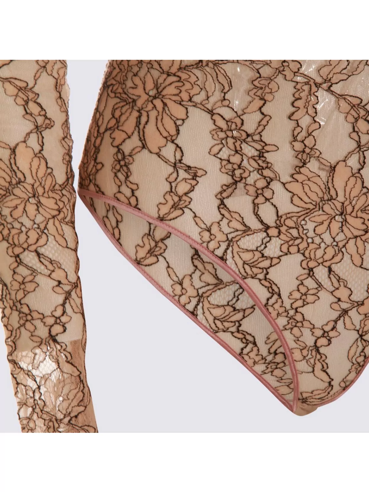 Valentino Floral Lace Jumpsuit High Neckline