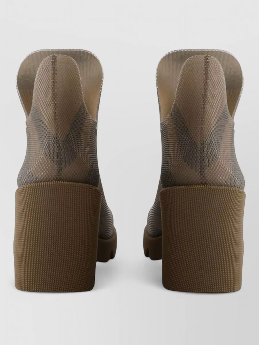 Burberry Check Ankle Boots