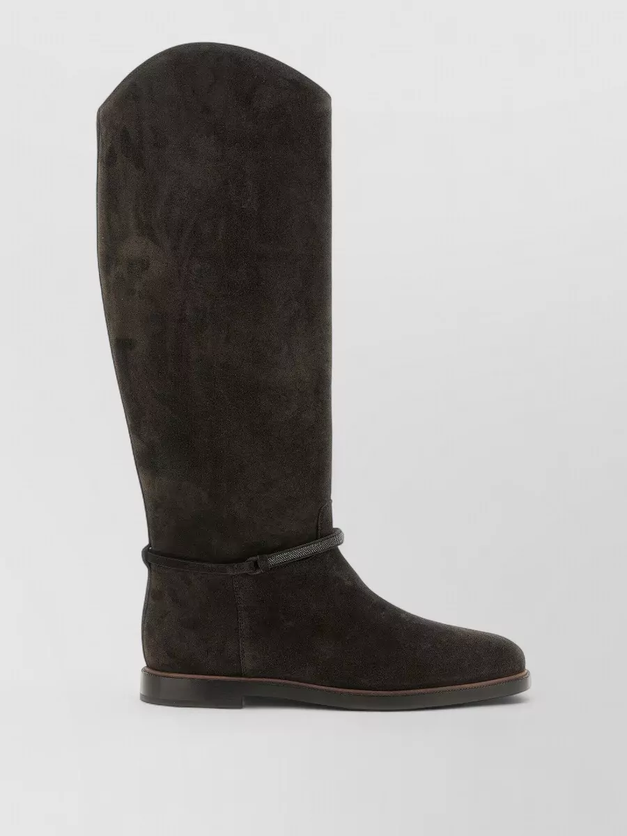 Brunello Cucinelli Suede Knee-High Boots
