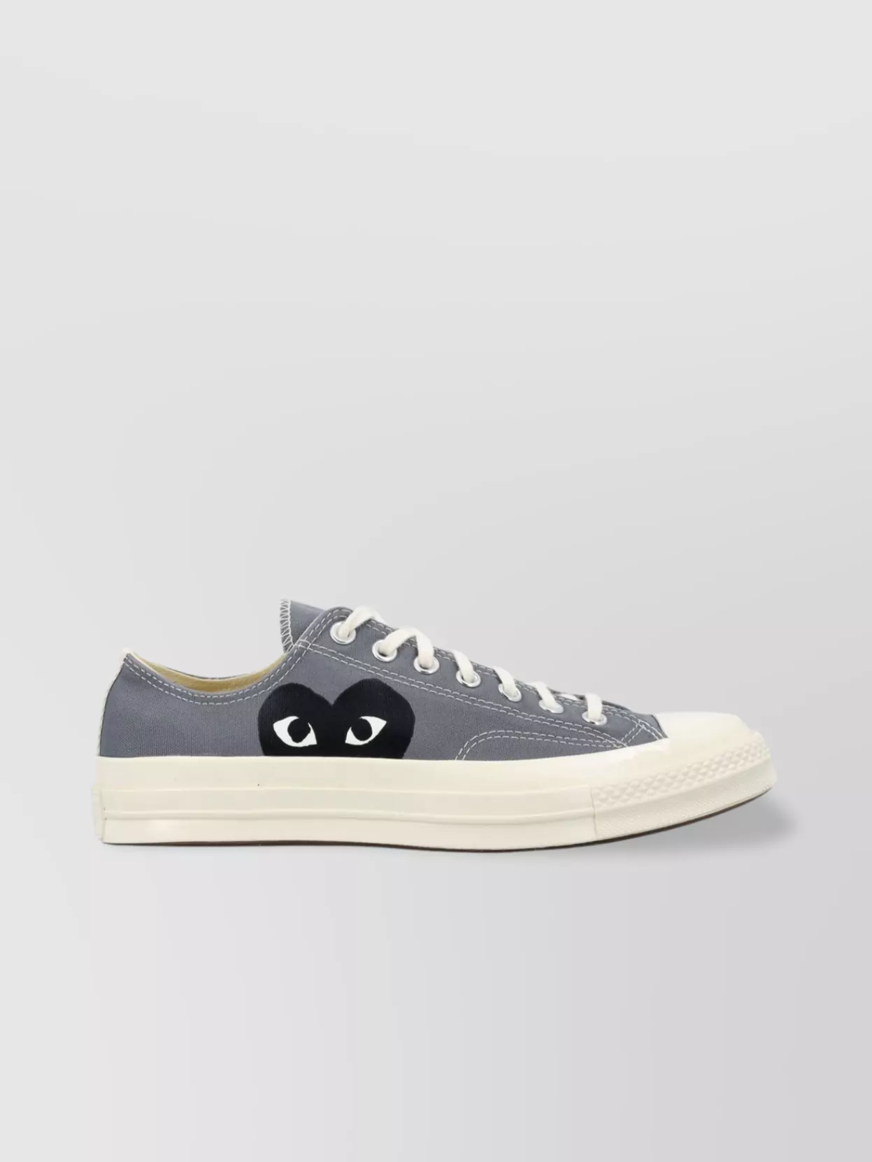 COMME DES GARÇONS HEART PRINT CANVAS SNEAKERS
