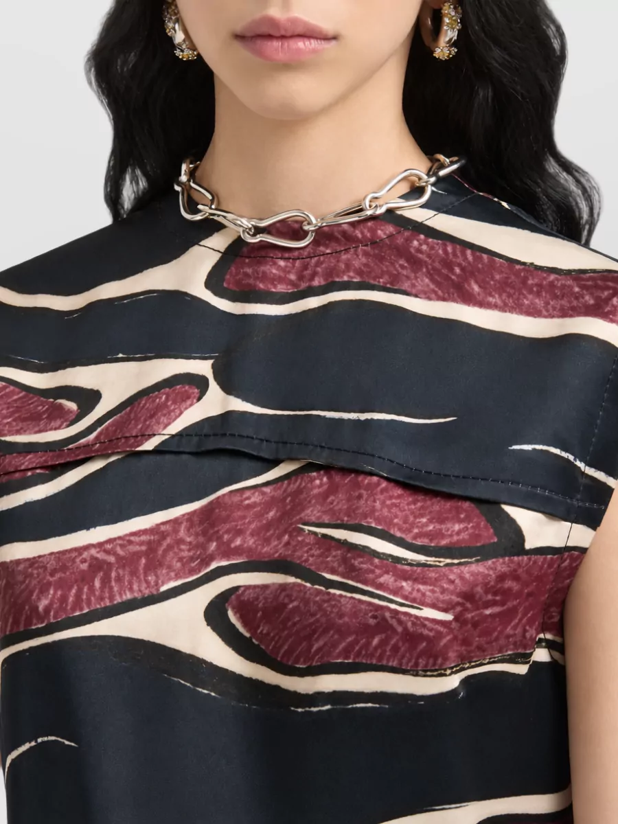 Marni Printed Paneled Midi Dress