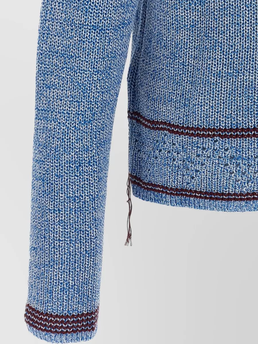 Marni Mending Knit Sweater Chest Pocket Crew Neck