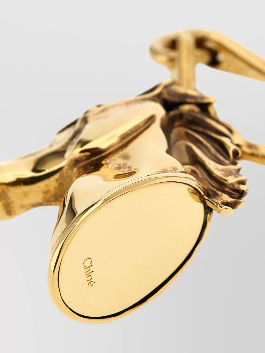 Chloé Chain Link Necklace And Horse Head Pendant