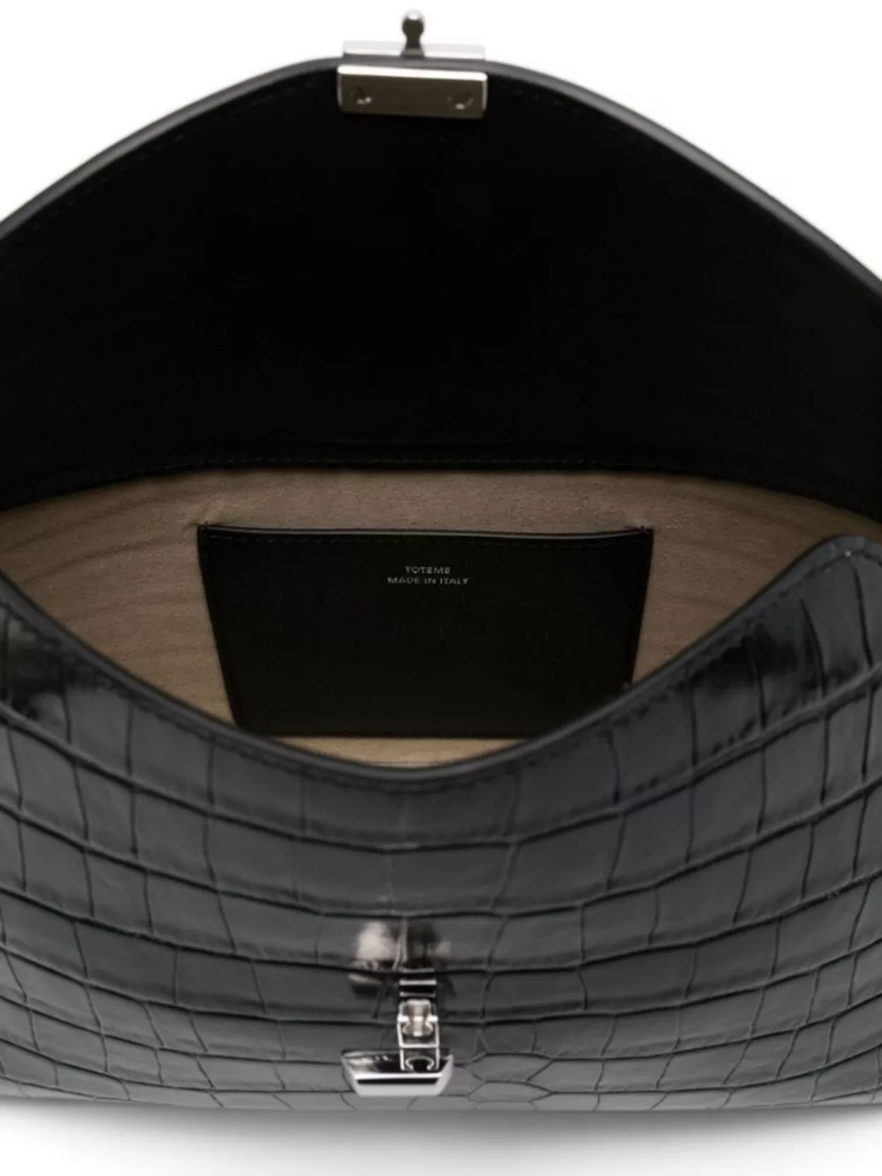 Totême Rectangular Leather Clutch Top Handle