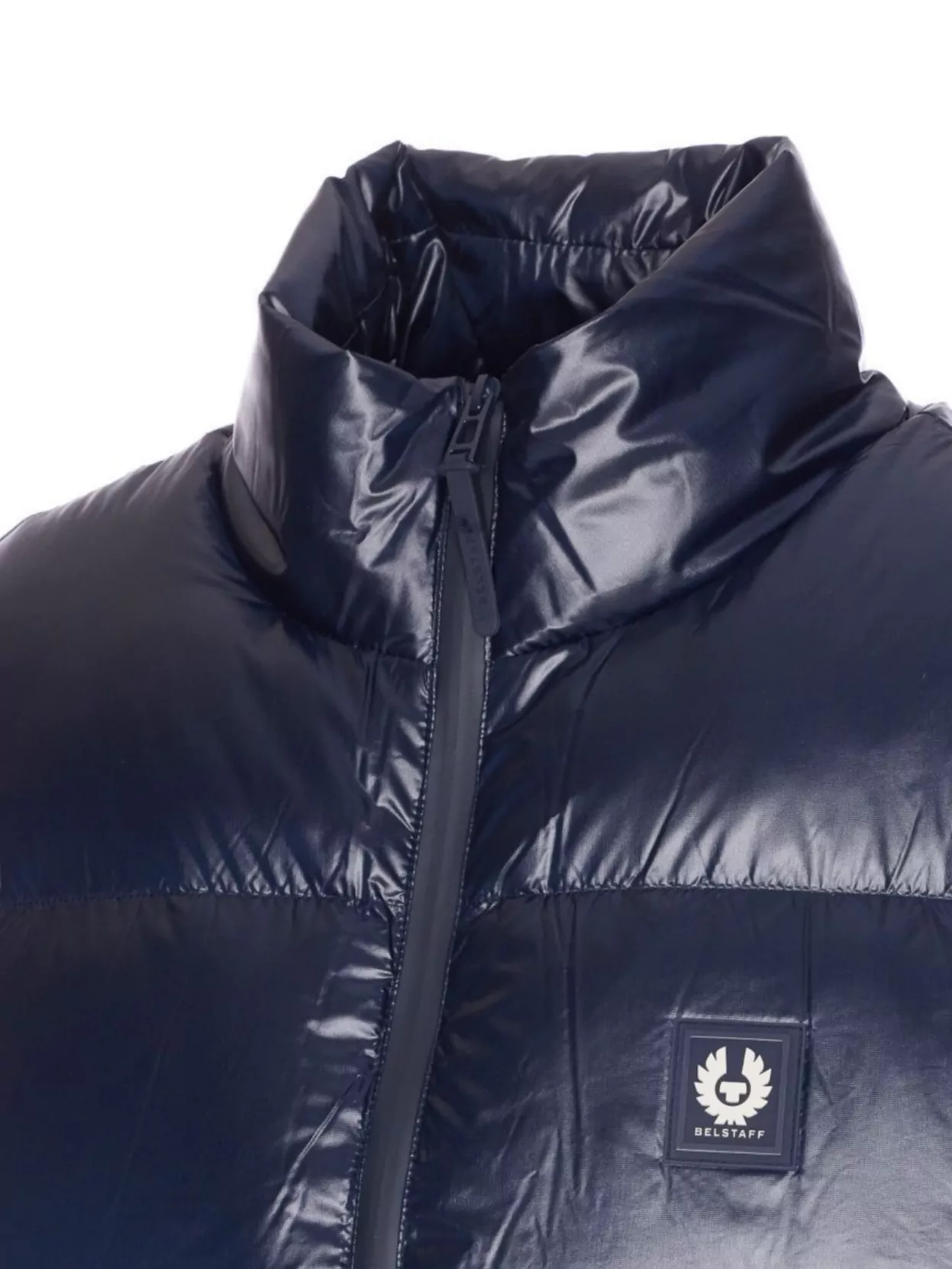 Belstaff High Collar Sleeveless Quilted Jacket With Pockets