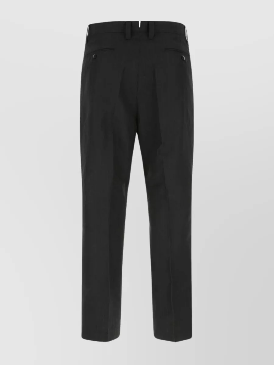 Shop Junya Watanabe Embellished Polyester Blend Pant With Belt Loops In Black