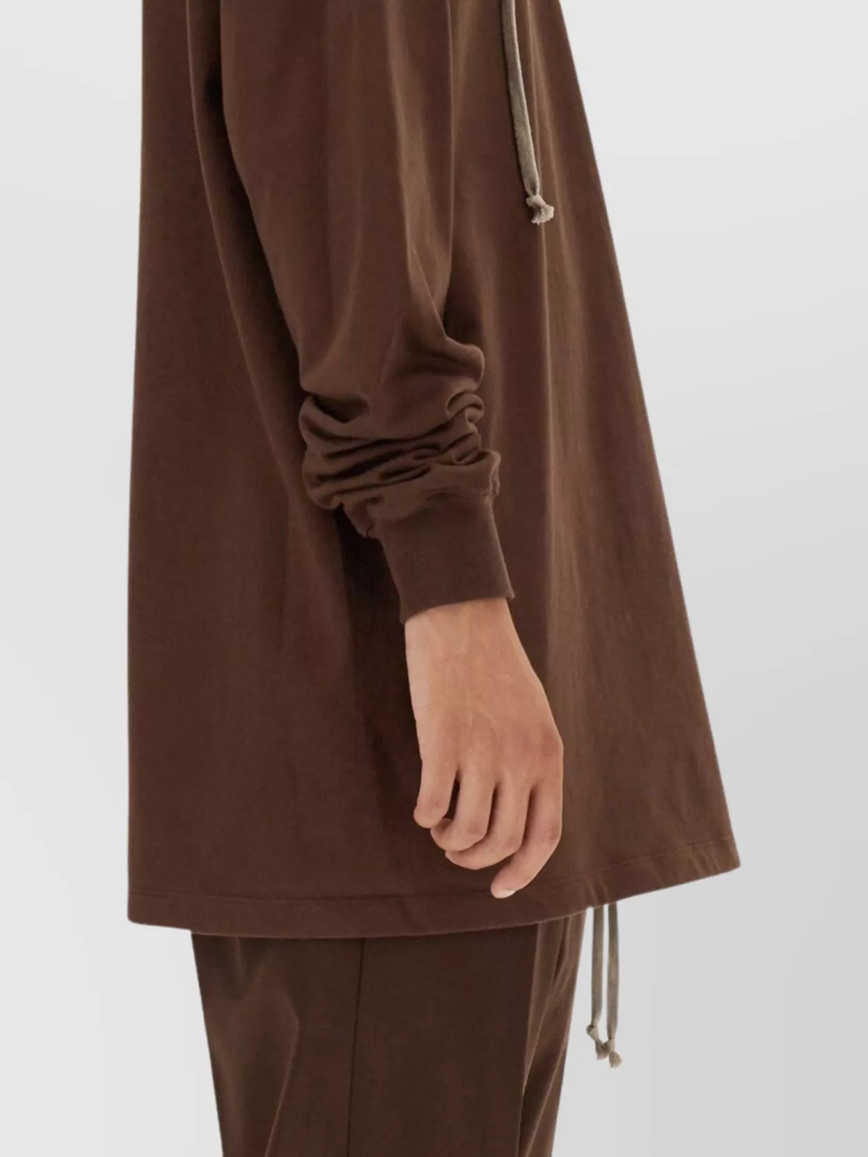 Rick Owens Hooded T-Shirt Oversized Long Sleeves