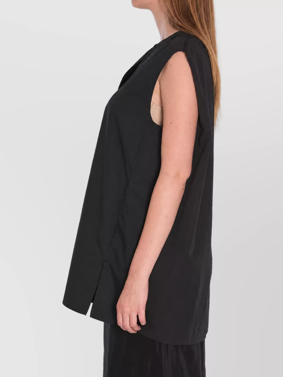 The Row Cotton Oversized Sleeveless Blouse